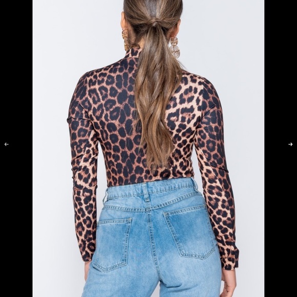 LAST 1❤️Leopard Long Sleeve Bodysuit - Picture 9 of 15